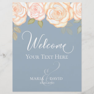 Elegant Wedding Welcome Create Your Own Dusty Flyer