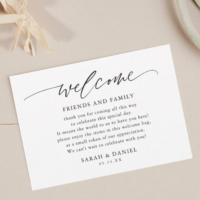 Elegant Wedding Welcome Gift Bag Place Cards (Creator Uploaded)