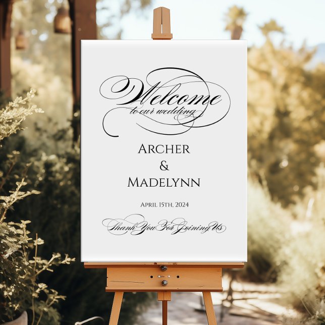 Elegant wedding welcome sign luxury calligraphy (Creator Uploaded)