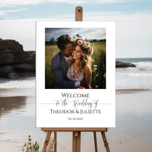Elegant wedding welcome sign modern calligraphy
