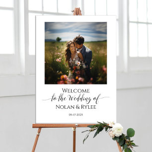 Elegant wedding welcome sign modern calligraphy