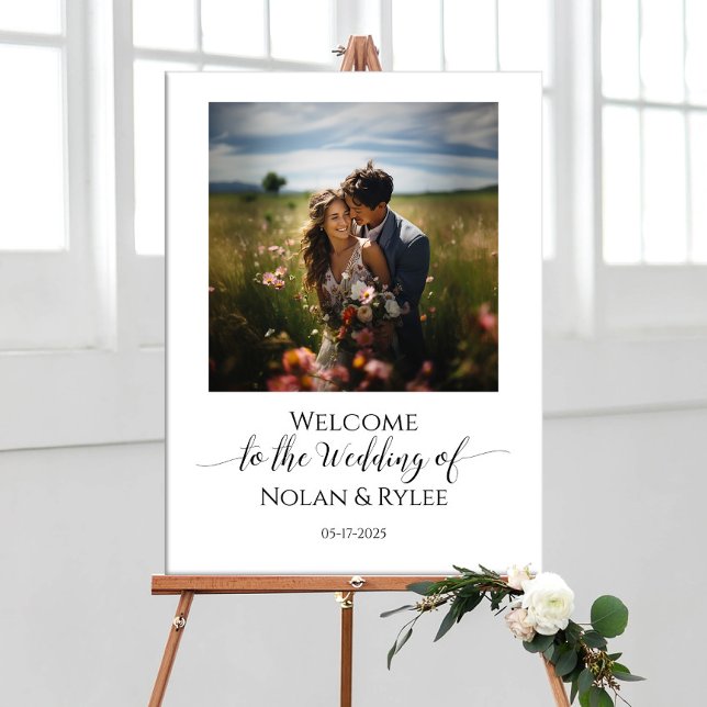 Elegant wedding welcome sign modern calligraphy (Creator Uploaded)