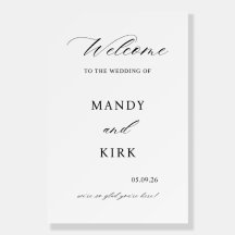 Elegant Wedding Welcome Sign Poster
