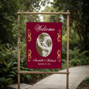  Elegant Wedding Welcome Sign Poster with Photo