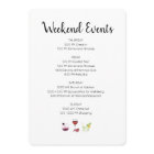 Elegant Weekend Events Itinerary
