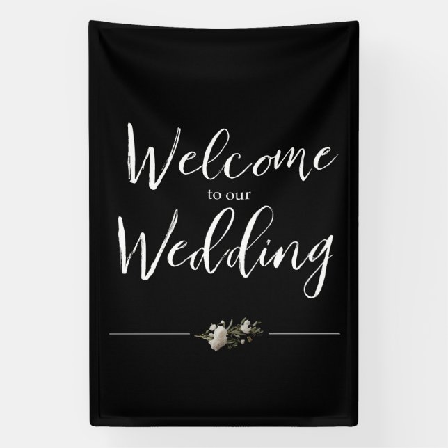 Elegant "Welcome to our Wedding" Sign (Vertical)