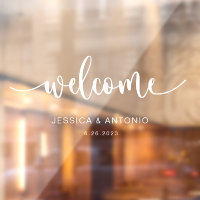 Elegant Welcome Wedding Cling Decal Sign -