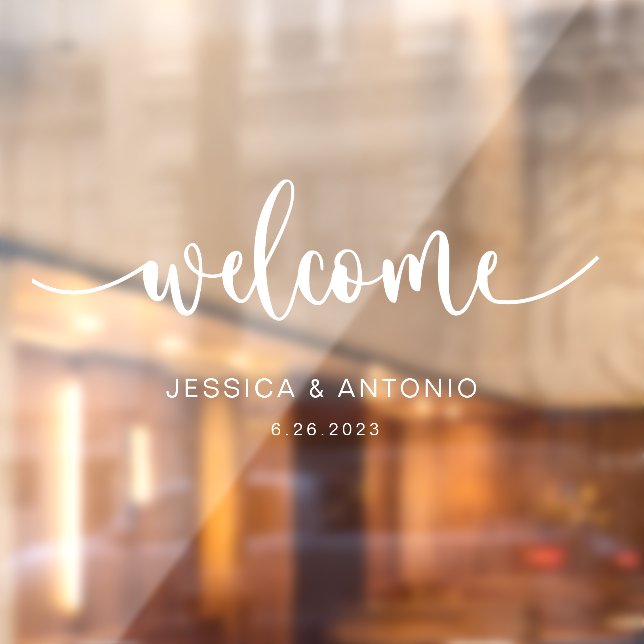 Elegant Welcome Wedding Cling Decal Sign - (Sheet 2)