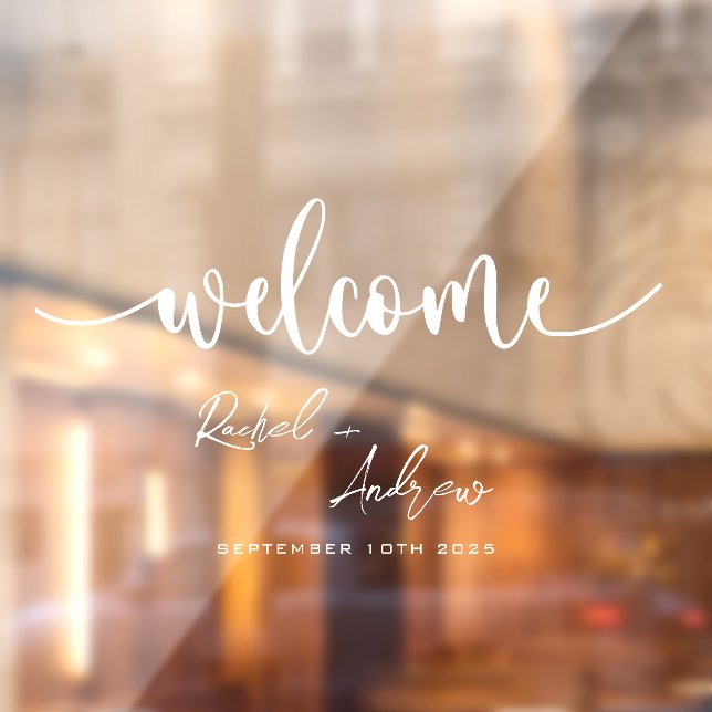 Elegant Welcome Wedding Cling Decal Sign - (Sheet 2)