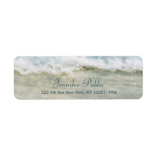 Elegant Wellness Waves Hand Script Return Address
