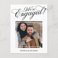 Elegant We're Engaged Engagement Announcement