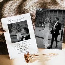 Elegant We're Engaged Engagement Party Invitation