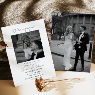 Elegant We're Engaged Engagement Party Invitation