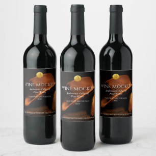 Elegant Western Cowboy Custom Wine Labels