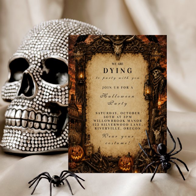 Elegant Western Halloween Party Invitation (Creator Uploaded)