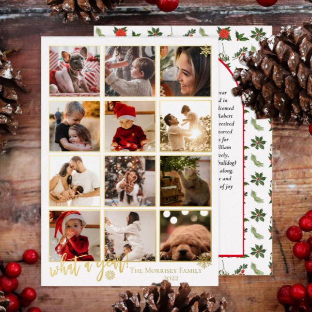 Elegant What A Year 12 Photo Snowflakes Message (Creator Uploaded)