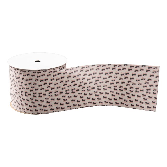 Elegant Wheeled Panther Skin Grosgrain Ribbon (Spool)