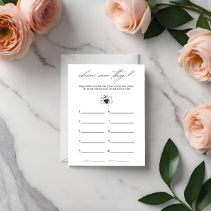 Elegant Where Were They Bridal Shower Game Flyer