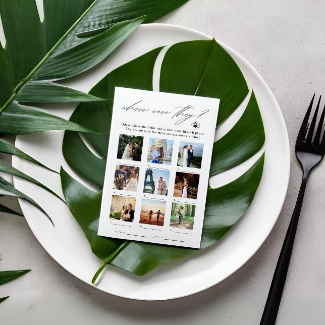 Elegant Where Were They Photo Game Invitation (Creator Uploaded)