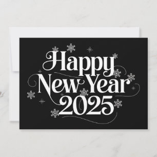 Elegant which Happy New Year 2025 Holiday Card