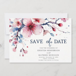 Elegant Whimsical Cherry Blossom Wedding Save The Date