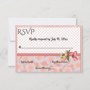 Elegant Whimsical Classy Formal Floral Wedding RSVP Card