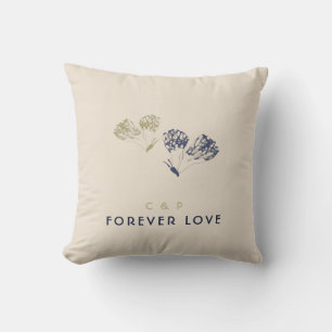 Elegant Whimsical Classy Love Butterflies Monogram Cushion