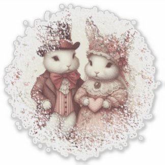 Elegant Whimsical Vintage Bunny