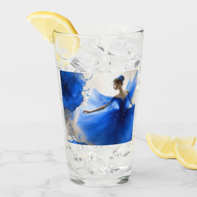 Elegant Whirl Ballet in Indigo blue Glass (Front Ice)