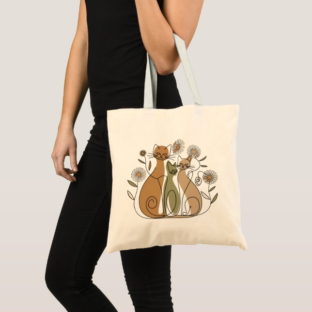 Elegant Whiskers Tote Bag (Front (Product))