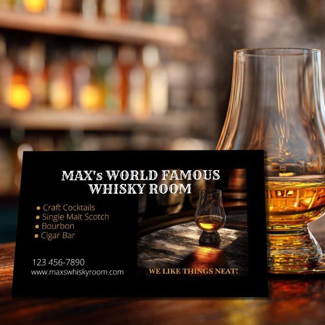Elegant Whisky Room Business Card (Creator Uploaded)