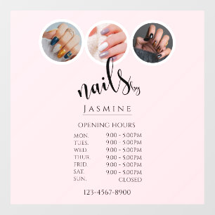 Elegant White 3 Photo Nails Studio Opening Hours