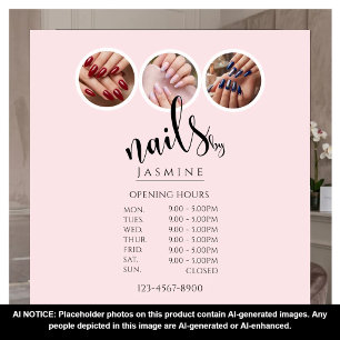 Elegant White 3 Photo Nails Studio Opening Hours
