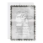 Elegant White and Black Gold Border Photo Wedding