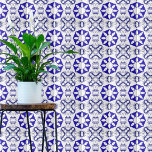 Elegant White And Blue Mediterranean Portuguese  Tile<br><div class="desc">Elegant decorative tile design  in Mediterranean style featuring blue ornaments on a white background.</div>