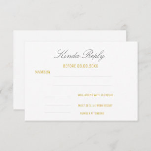 Elegant White and Gold Birthday Response 