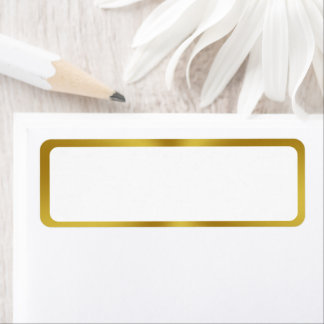 Elegant White and Gold Border Blank