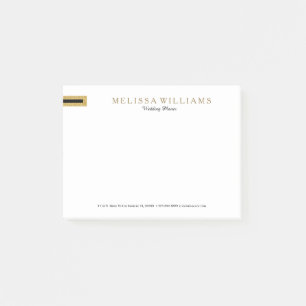 Elegant White And Gold Glitter Minimalistic Design Post-it Notes