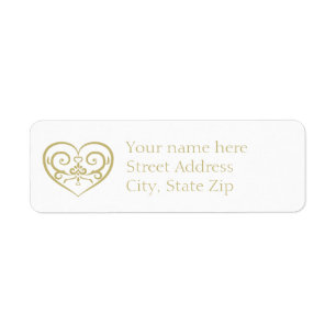 Elegant White and Gold Monogram