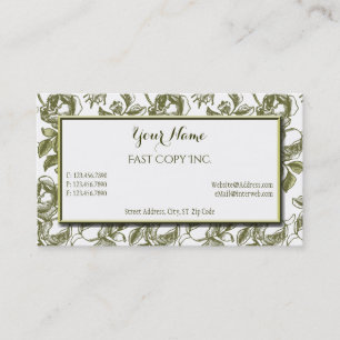 Elegant White and Gold Roses Custom Business Cards