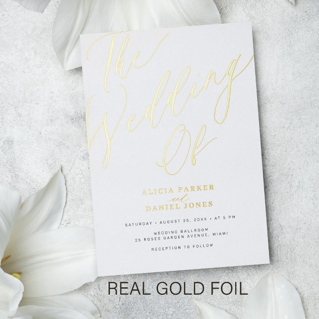 Elegant white and gold typography wedding (Creator Uploaded)