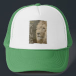 Elegant White And Green Modern Pop Art Lion Head Trucker Hat<br><div class="desc">Elegant White And Green Modern Pop Art Lion Head Template Add Image Logo Photo Basic Trucker Hat.</div>
