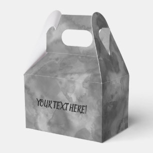 Elegant White and Grey Custom Watercolor Favour Box