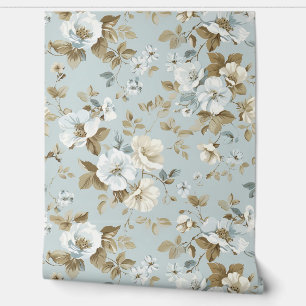 Elegant White and Ivory Flowers Wallpaper