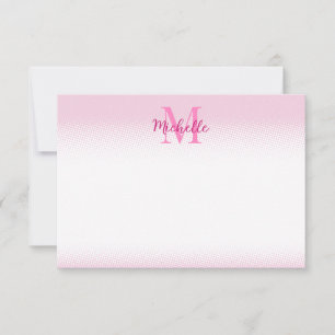 Elegant White and Pink Dots Personalised Card