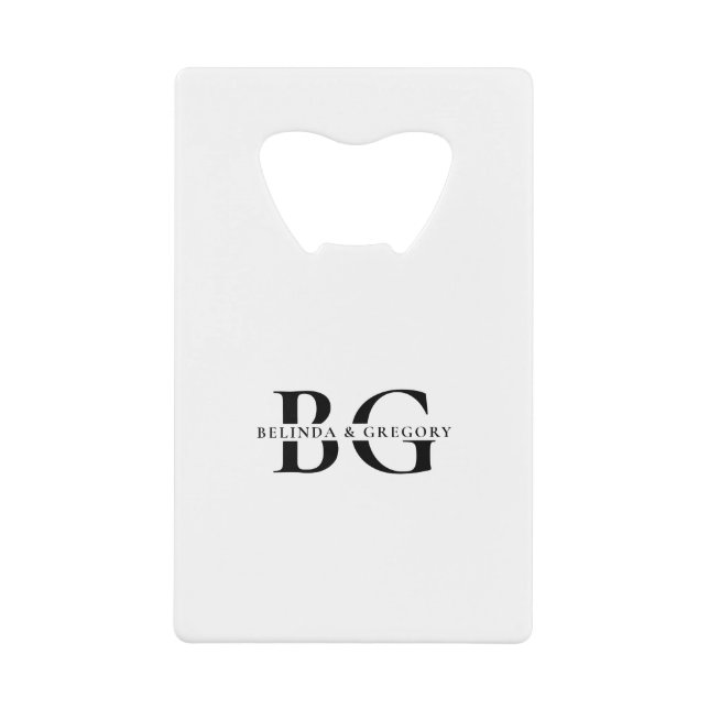 Elegant White and White Monogram Initials Wedding (Front)