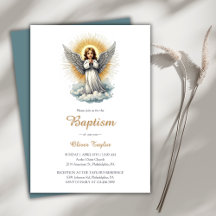 Elegant White Angel Religious Christian Baptism 