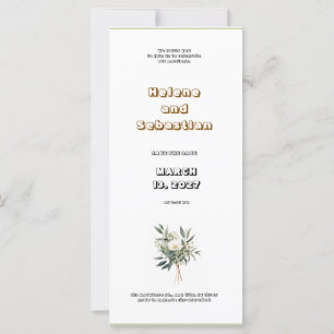 Elegant white, black and green wedding
