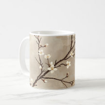 Elegant White Blossom Minimal Branch