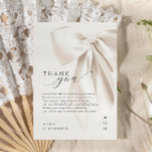 Elegant White Bow Bridal Shower Thank You Card<br><div class="desc">Elegant White Bow Bridal Shower Thank You Card</div>